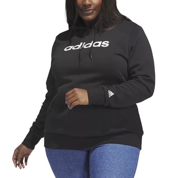 Adidas Trendy Plus Size Pullover Logo Black size 3X NWT - Picture 1 of 9